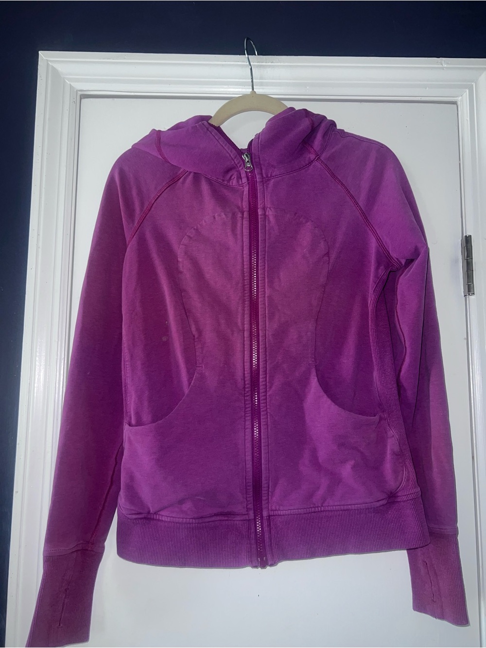 lululemon athletica Older Scuba Magenta Full-Zip Hooded Jacket Size 8